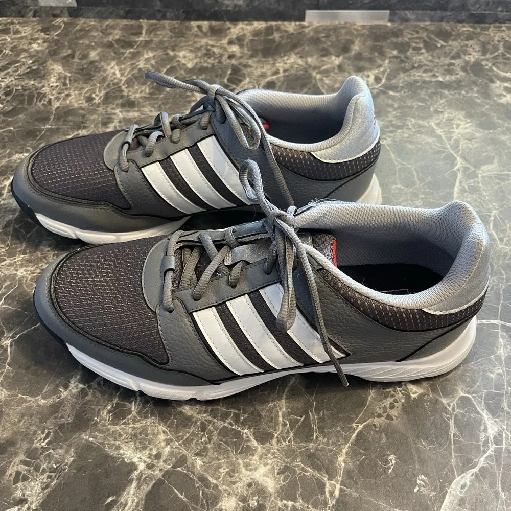 Adidas Tech Traxion Golf‎ Shoes  Men's Gray/ White Size 8.5  NWOT